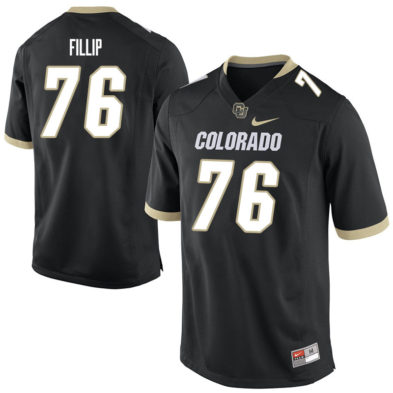 Men #76 Frank Fillip Colorado Buffaloes College Football Jerseys Sale-Black